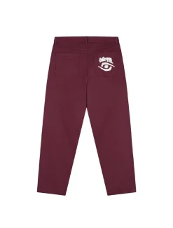 Arte Antwerp Back Pocket Graphic Pants Bordeaux