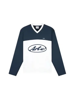 Arte Antwerp Circle Logo Longsleeve White Navy