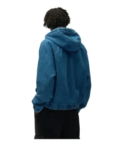 Arte Antwerp Split Logo Denim Hood Jacket Navy