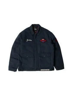 By Parra Pumping Gas Jacket Navy Blue