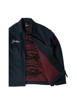 By Parra Pumping Gas Jacket Navy Blue