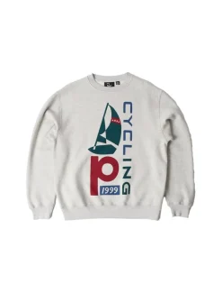 By Parra Sail Bike Crew Neck Sweatshirt Heather Grey