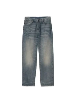 Carhartt WIP Aaron Pant Blue Worn Used Wash