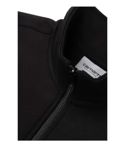Carhartt WIP Half Zip American Script Sweat Black