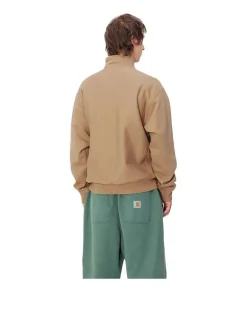 Carhartt WIP Half Zip American Script Sweat Peanut