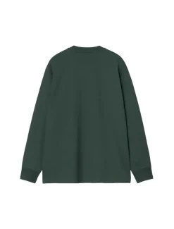 Carhartt WIP L/S American Script T-Shirt Kale Green