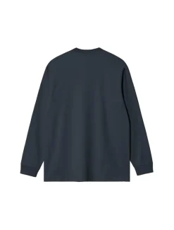 Carhartt WIP L/S American Script T-Shirt Deep Night
