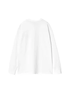 Carhartt WIP L/S American Script T-Shirt White