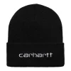 Carhartt WIP Script Beanie Black White