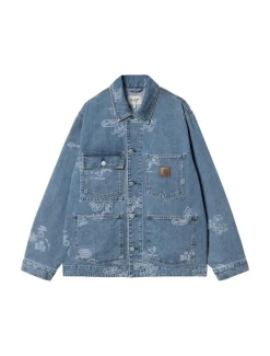 Carhartt WIP Stamp Jacket Stamp Print Blue Bleached