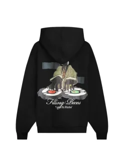 Filling Pieces Hoodie DJ Black