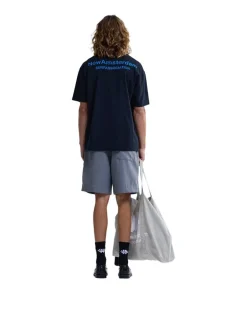 New Amsterdam Surf Association Logo Tee Black Acid Blue