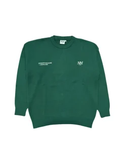 Nowadays Magazine Trippy Flower Crewneck Knitwear Dark Green