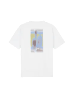OLAF Brushstroke Graphic Boxy Tee Optical White