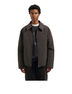 OLAF Checked Padded Coach Jacket Hot Fudge