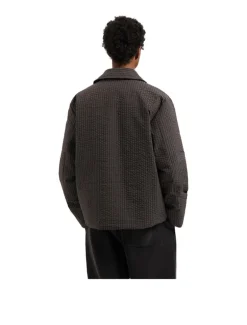 OLAF Checked Padded Coach Jacket Hot Fudge