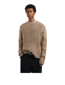 OLAF Essential Melange Knitted Crewneck Foxtrot