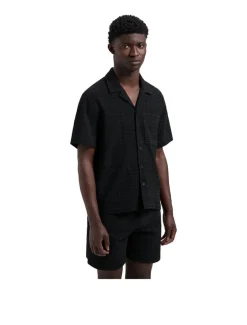 OLAF Fine Check Camp Shirt Black