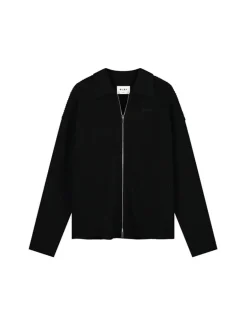 OLAF Knitted Zip Cardigan Black