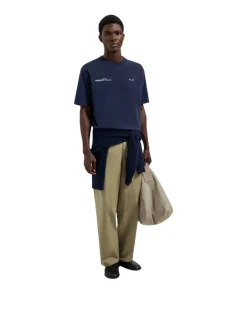 OLAF Script Friends Boxy Tee Navy