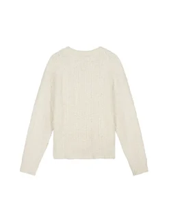 OLAF Textured Boxy Knitted Crewneck Off White