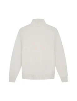 OLAF Zip Knitted Mock Neck Off-White