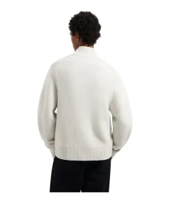 OLAF Zip Knitted Mock Neck Off-White