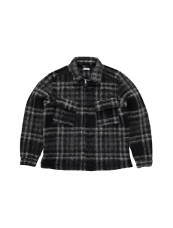 POP Trading Company Checked Wool Shirt Jacket
