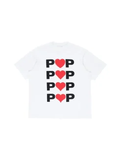 POP Trading Company Hearts T-Shirt White