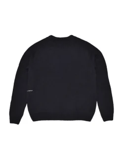 POP Trading Company Initials Knitted Crewneck Black