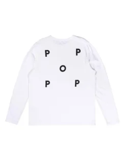 POP Trading Company Logo Longsleeve T-Shirt White Black