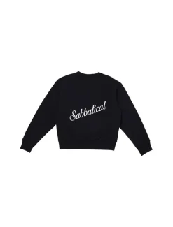 Sabbatical Script Logo Crewneck Black