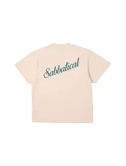 Sabbatical Script Logo T-Shirt Vanilla