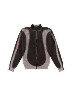 The New Originals Fisherman Curve Zip Up Sweater Acid Brown Cream